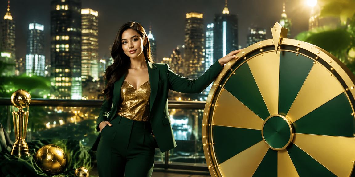 Model perempuan Vietnam merayakan kemenangan lucky draw jackpot online